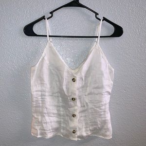 🎆 NWT White Button Up Tank